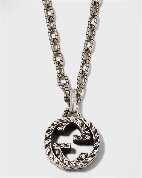 gucci male necklace|gucci interlocking g necklace men's.